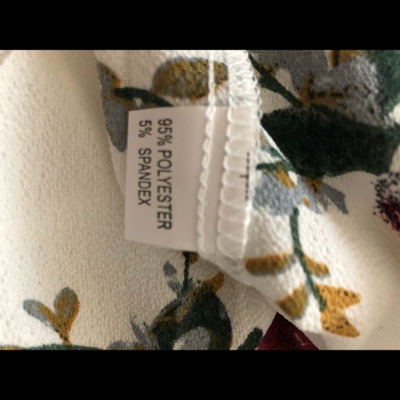 White Floral Long Sleeve Kimono Size OS - Picture 5 of 7